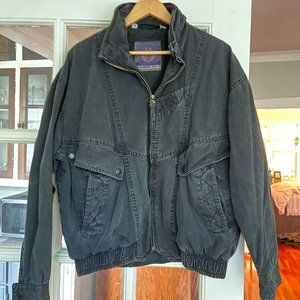 Vintage Members Only Jacket in Distressed Black - Men's Size M